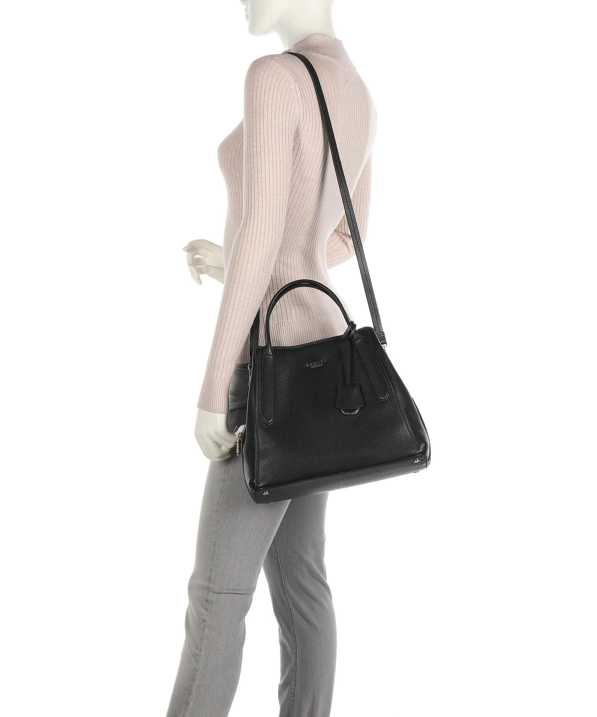  Radley London Baylis Road 2.0 Borsa a mano pelle di vacchetta grana nero  