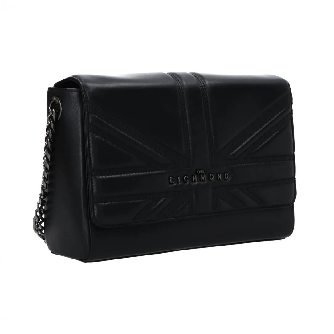 REAL LEATHER SHOULDER BAG DORICO Nero