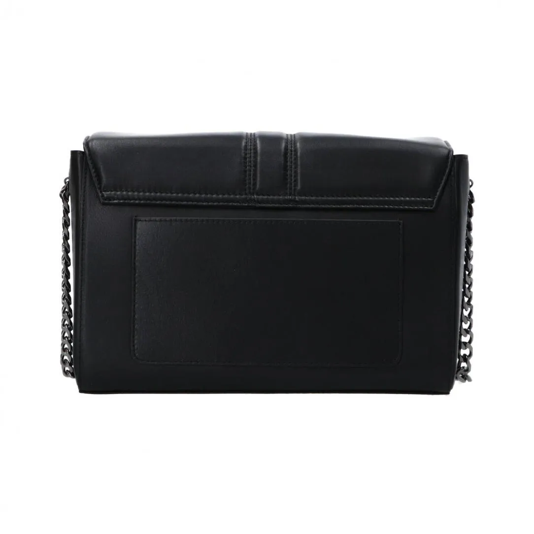 REAL LEATHER SHOULDER BAG DORICO Nero