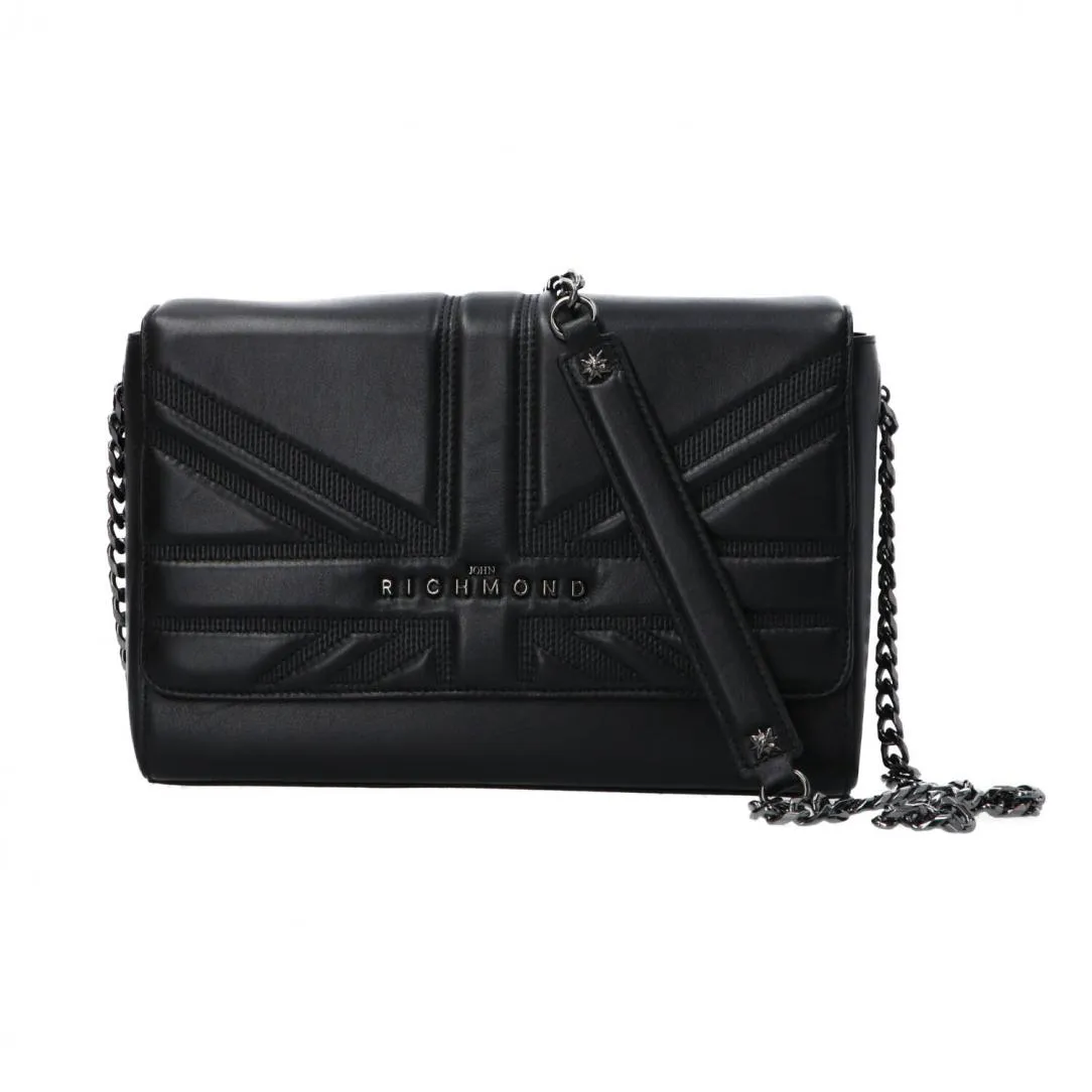 REAL LEATHER SHOULDER BAG DORICO Nero