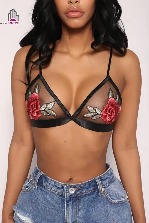 Reggiseno in tulle Roses
