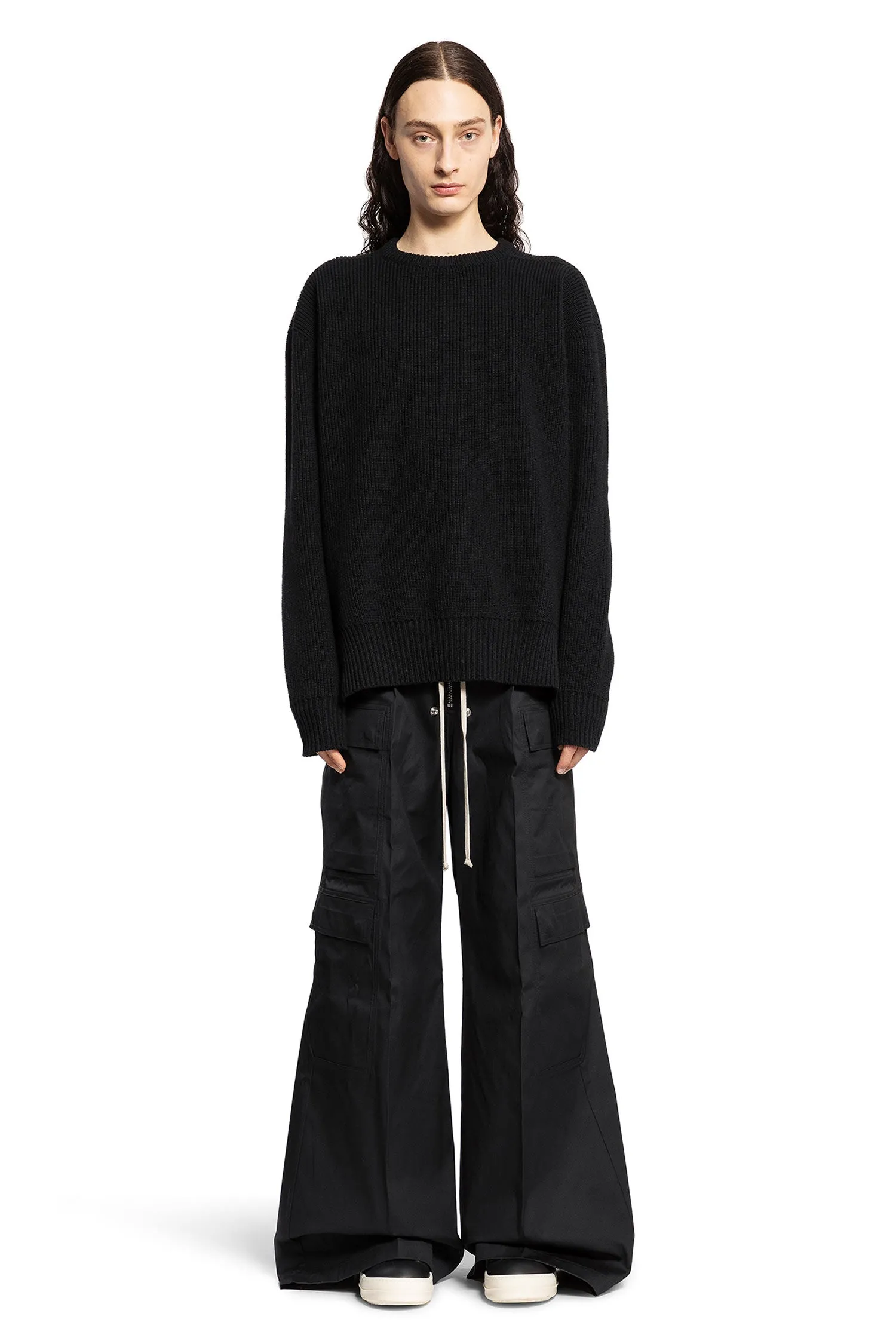 rick owens  fisherman round neck in wool 