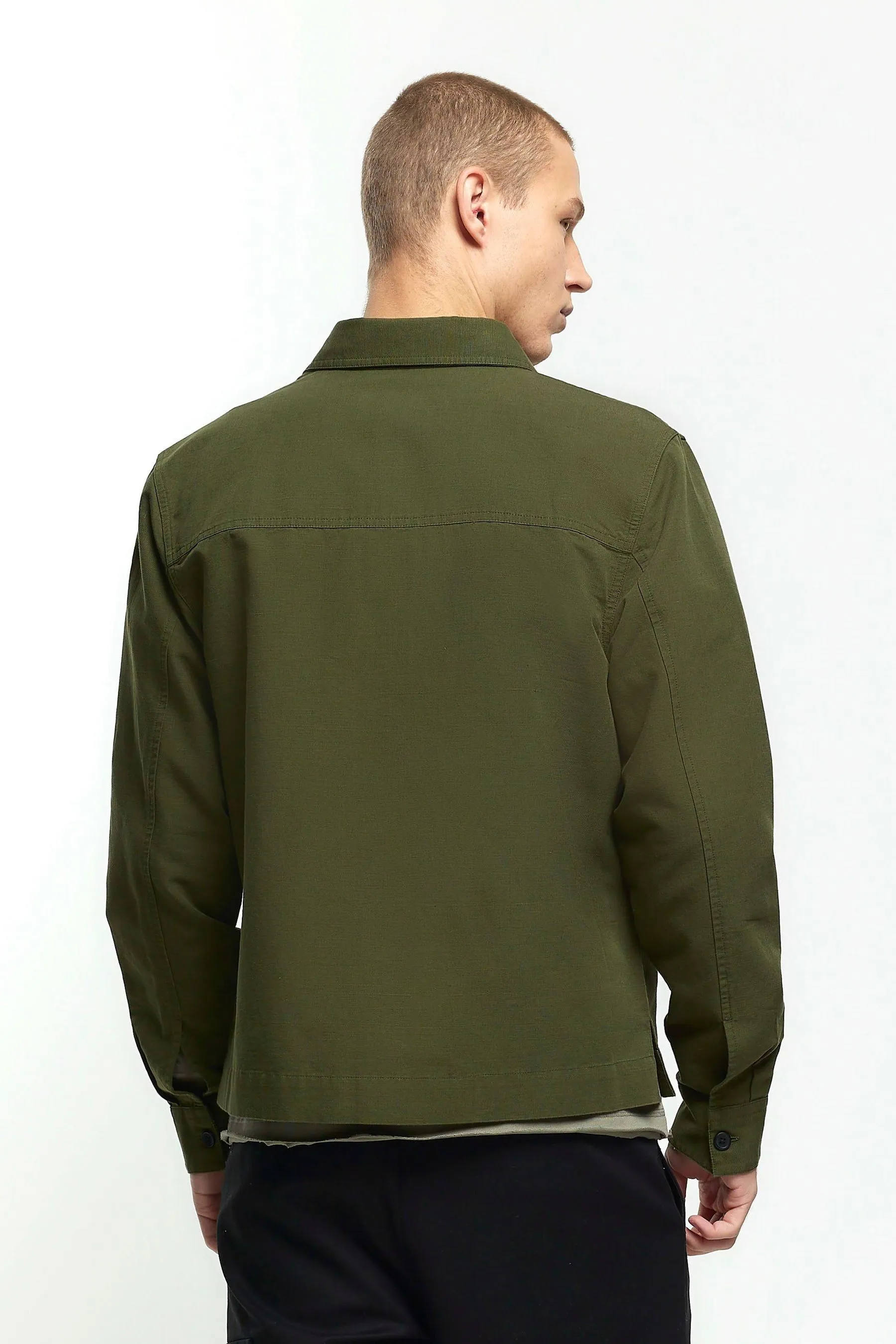 River Island Manica lunga - Blend - Camicia elegante in lino