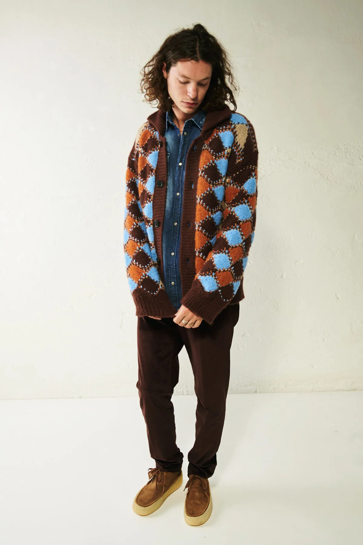 Roberto Collina cardigan jacquard a rombi