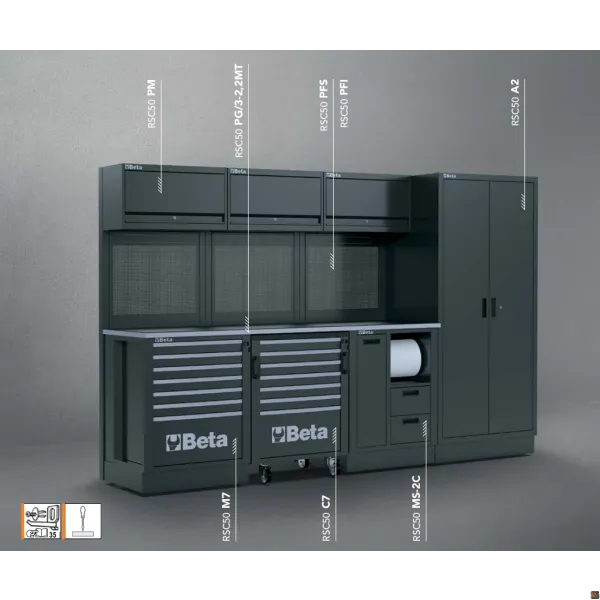 RSC50 F - Combinazione arredo officina RSC50