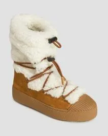 Scarpe invernali in pelle da donna Moon Boot Resort Ltrack Polar Shearling