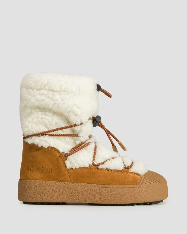 Scarpe invernali in pelle da donna Moon Boot Resort Ltrack Polar Shearling