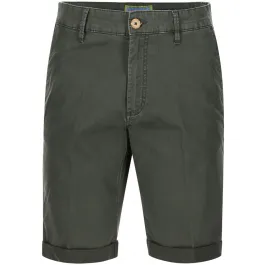 Sea Barrier Pantaloncini chino uomo in cotone elasticizzato Dark Green