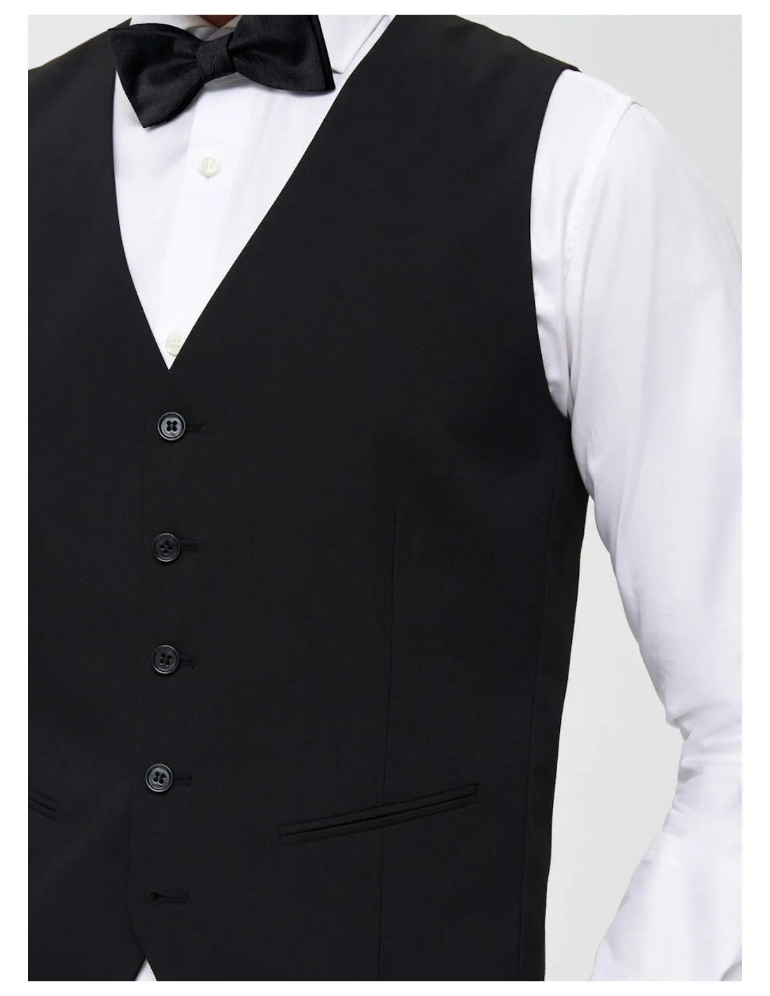 SELECTED GILET UOMO,SLHSLIM-MYLOLOGAN BLACK WAISTC