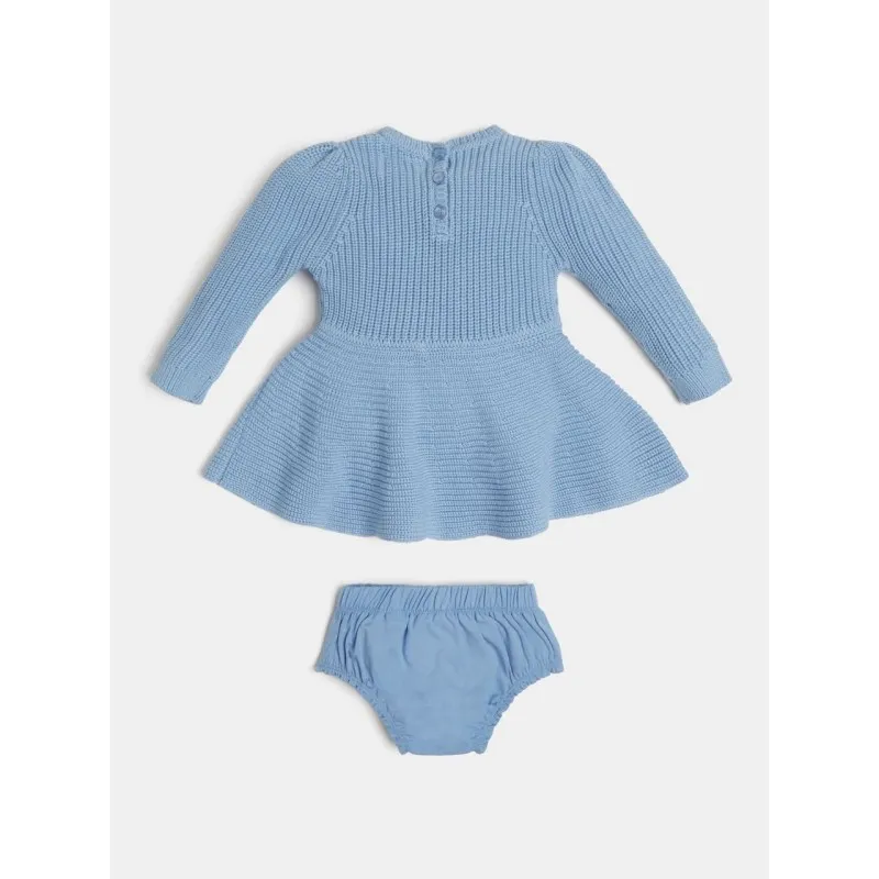 SET LS SWEATER DRESS+PANTIES PER BAMBINI GUESS