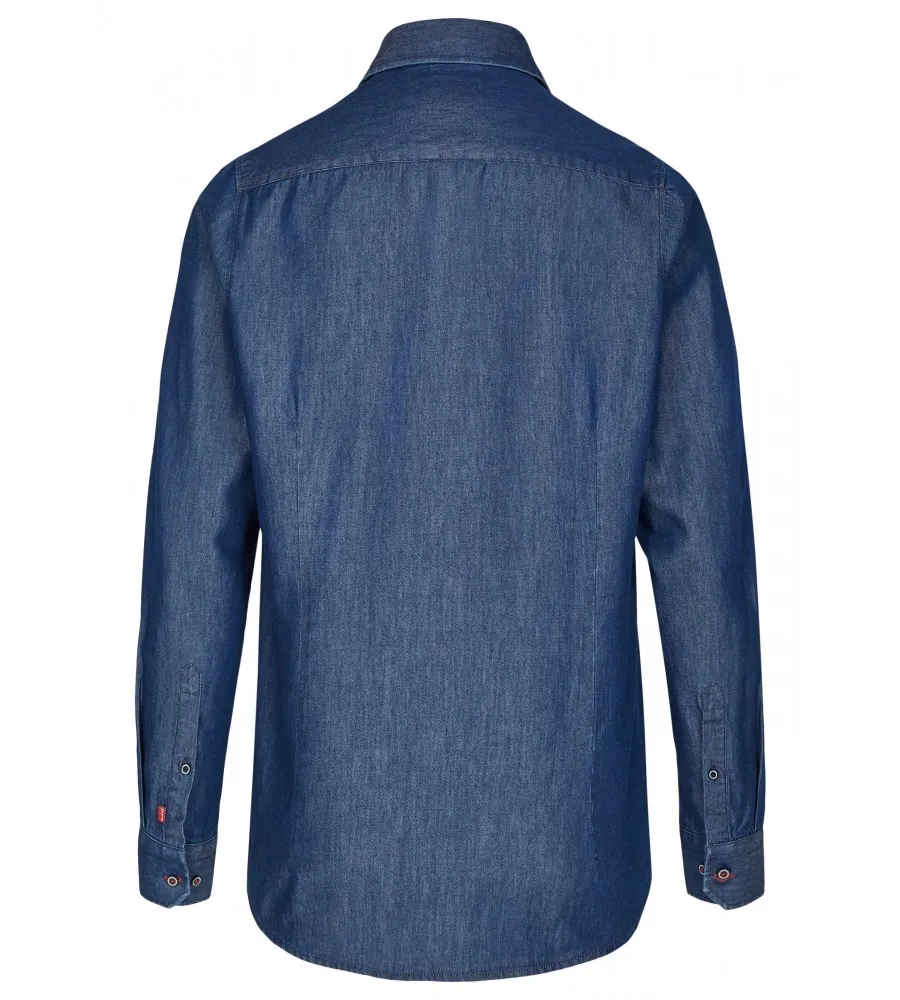 Shirt in slim jeans fit pure neck to french
