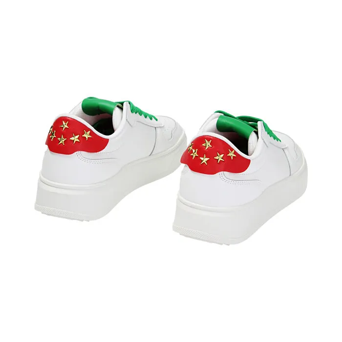 Sneakers bianco-rosso