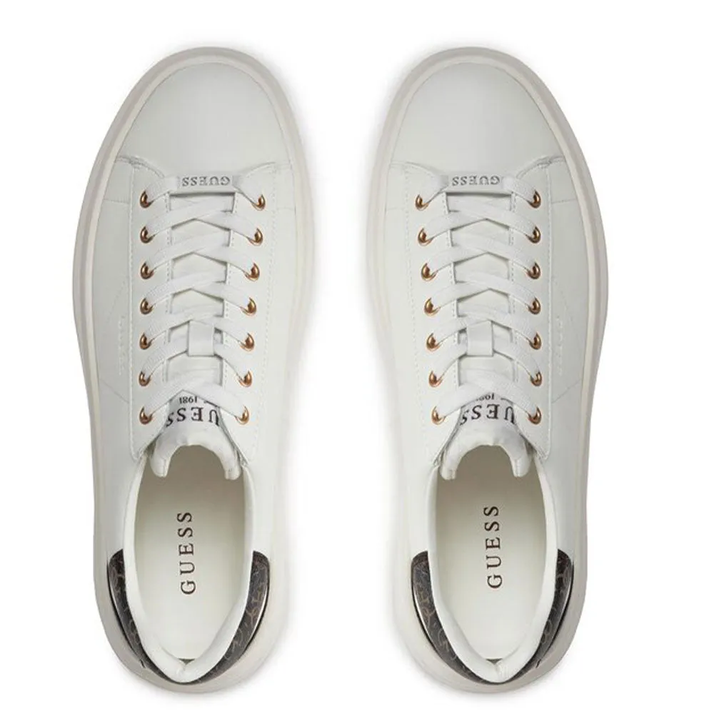 Sneakers Donna GUESS Colore White - Brown Ocra Linea Elbina
