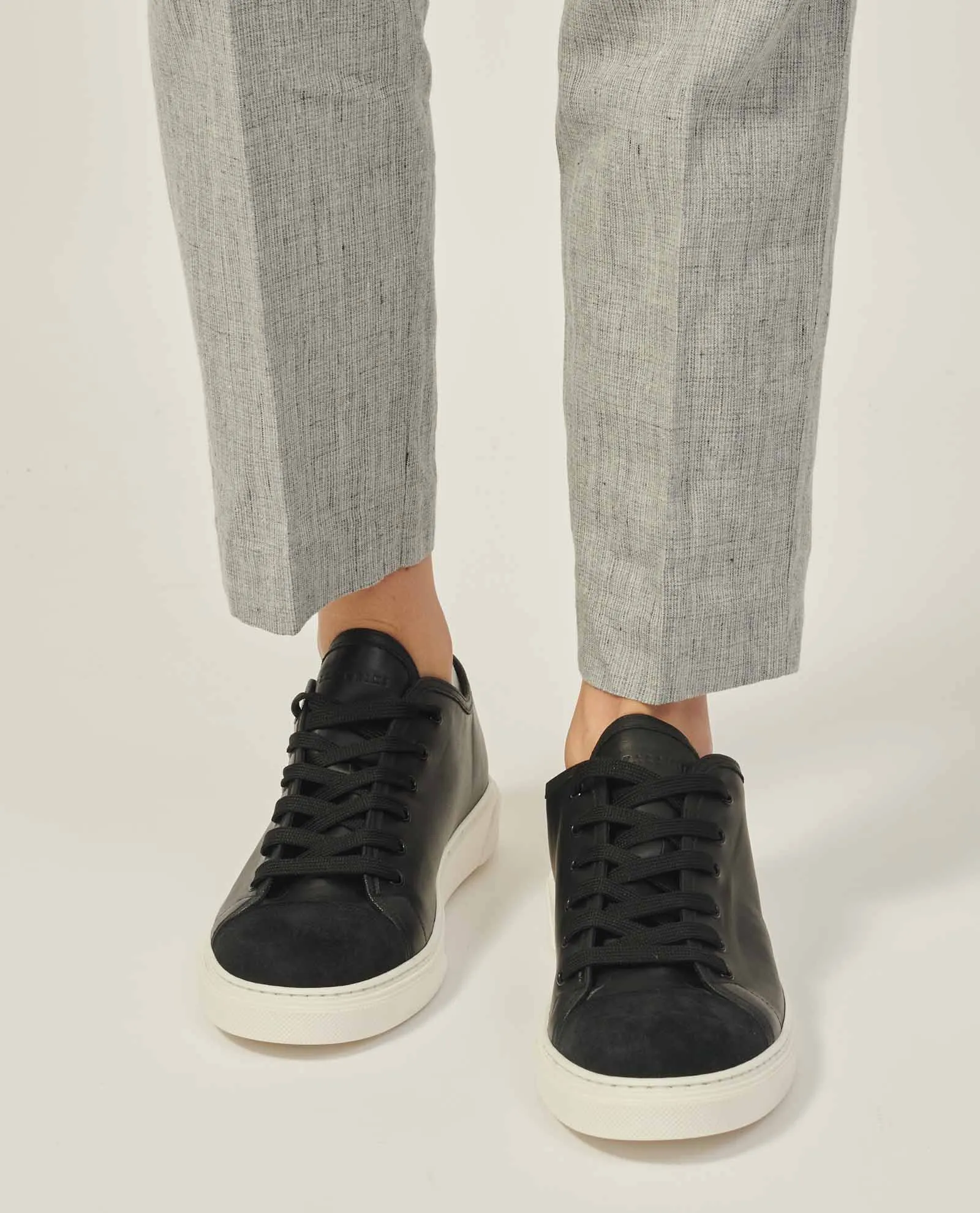 Sneakers uomo Gazzarrini nere in pelle