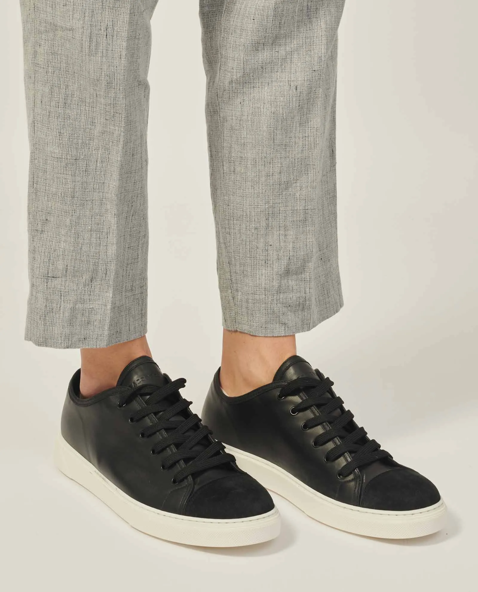 Sneakers uomo Gazzarrini nere in pelle