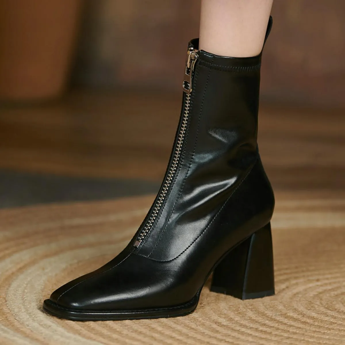 Stivaletti da donna casual in vera pelle Stivaletti da donna in vera pelle genuini