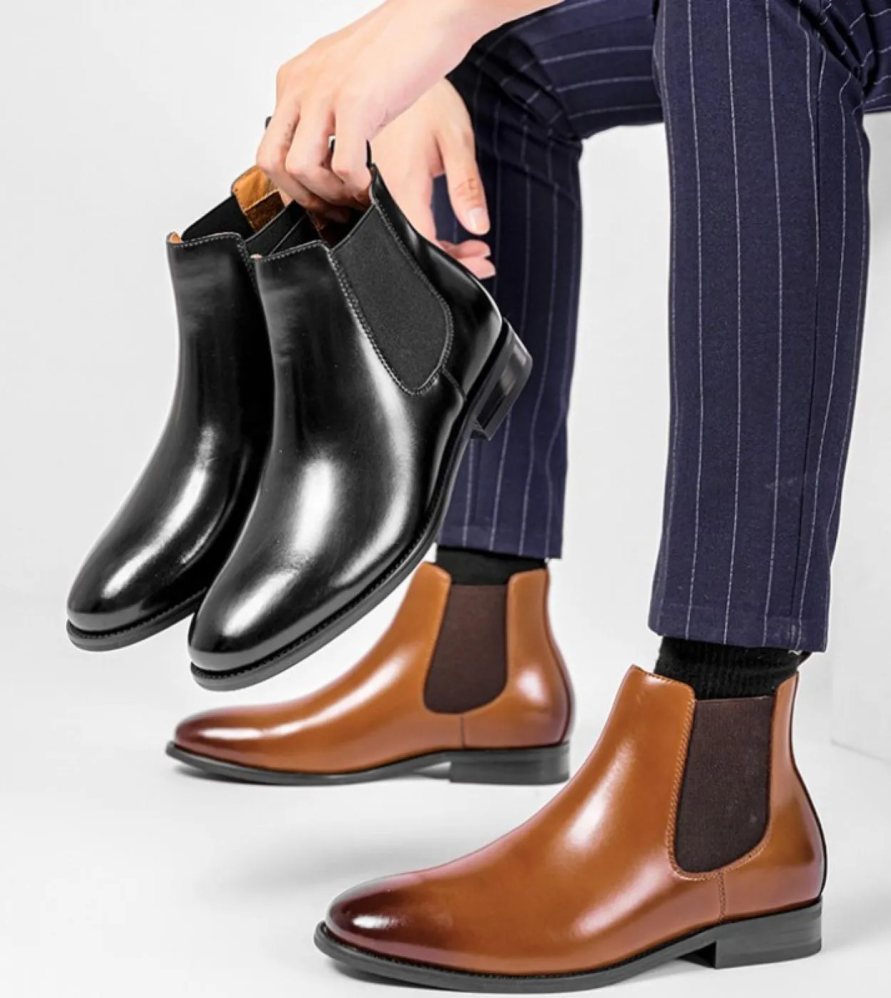 Stivaletti Scarpe da lavoro Stivali da uomo Stivaletti da uomo Qualità vera pelle 2023