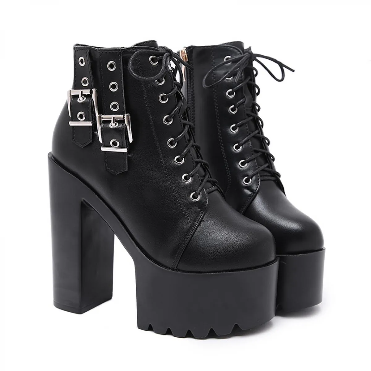 Stivali con tacco alto Stivali da donna Stivaletti corti Stivaletti stile tacco alto 15