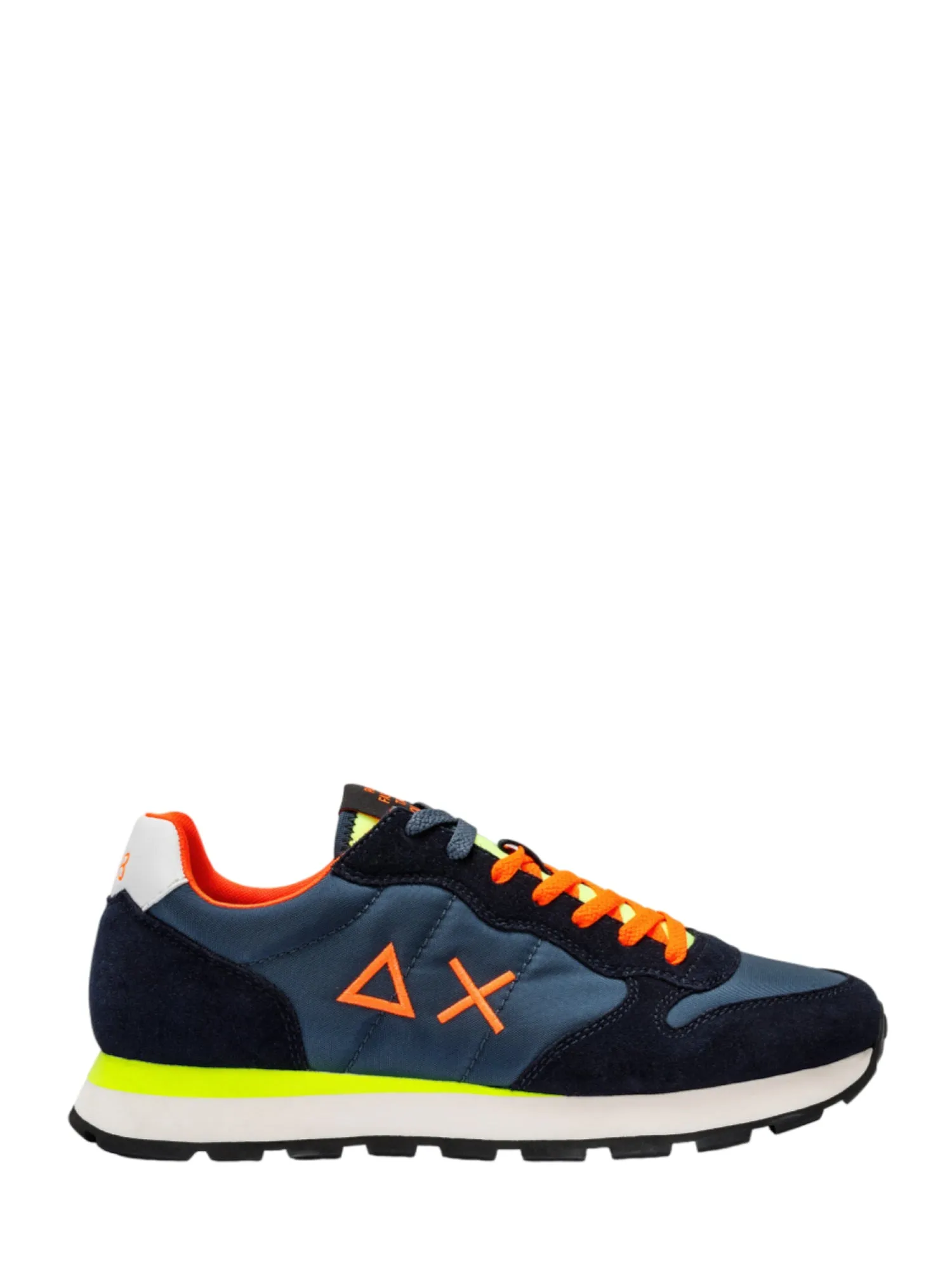 Sun68 sneakers Tom Fluo in suede e tessuto blu