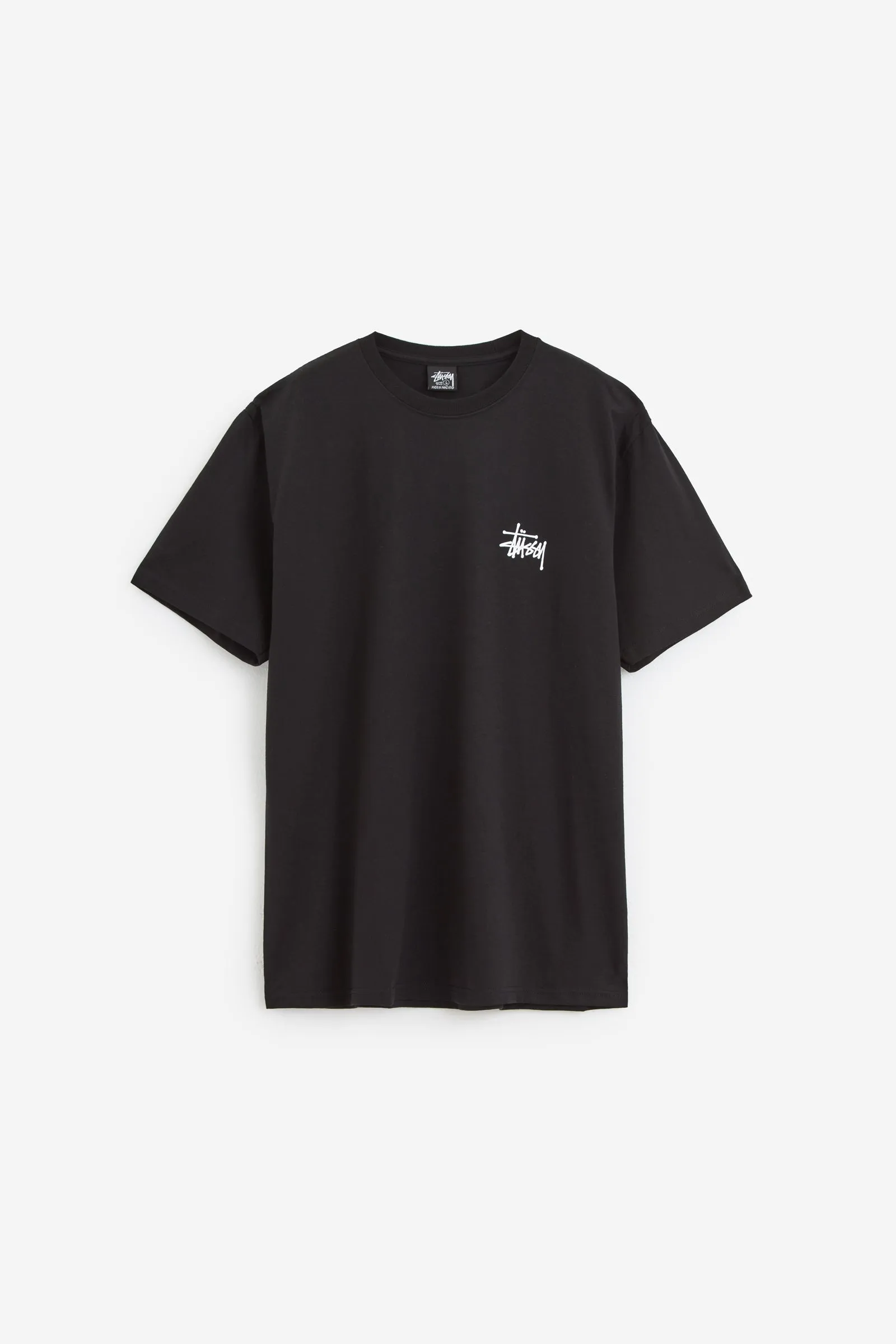 T-Shirt BASIC STUSSY in cotone nero