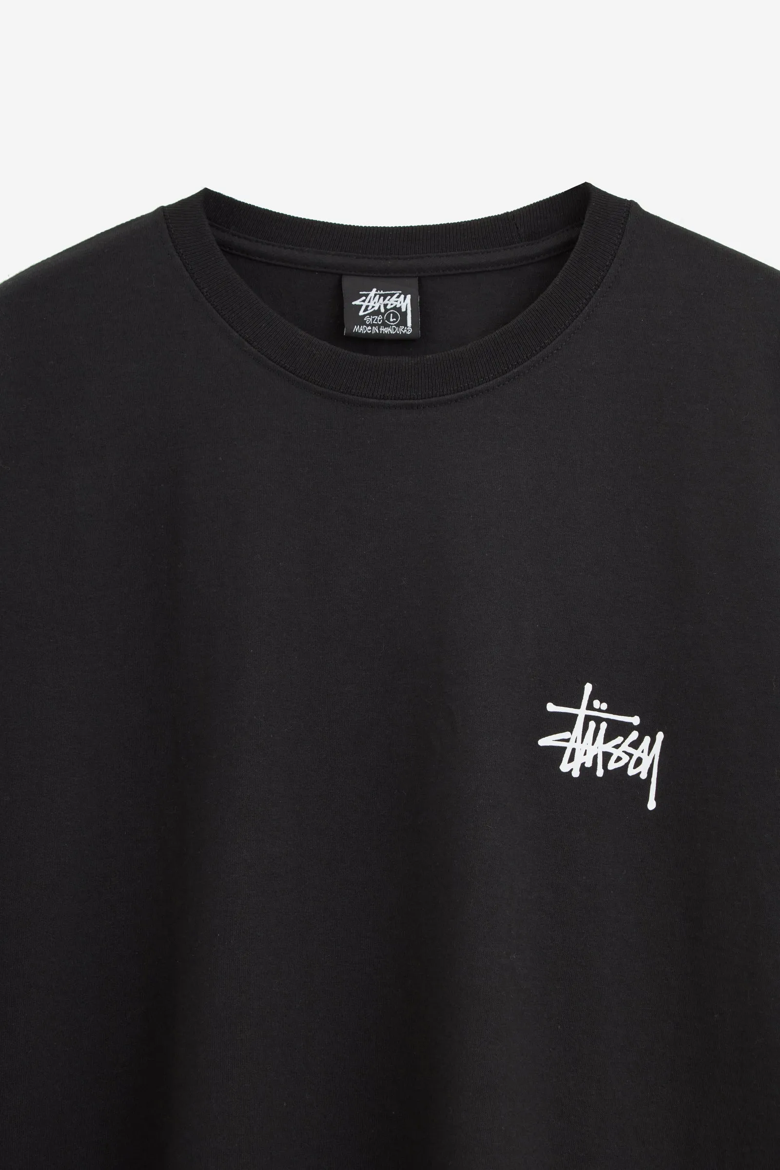 T-Shirt BASIC STUSSY in cotone nero