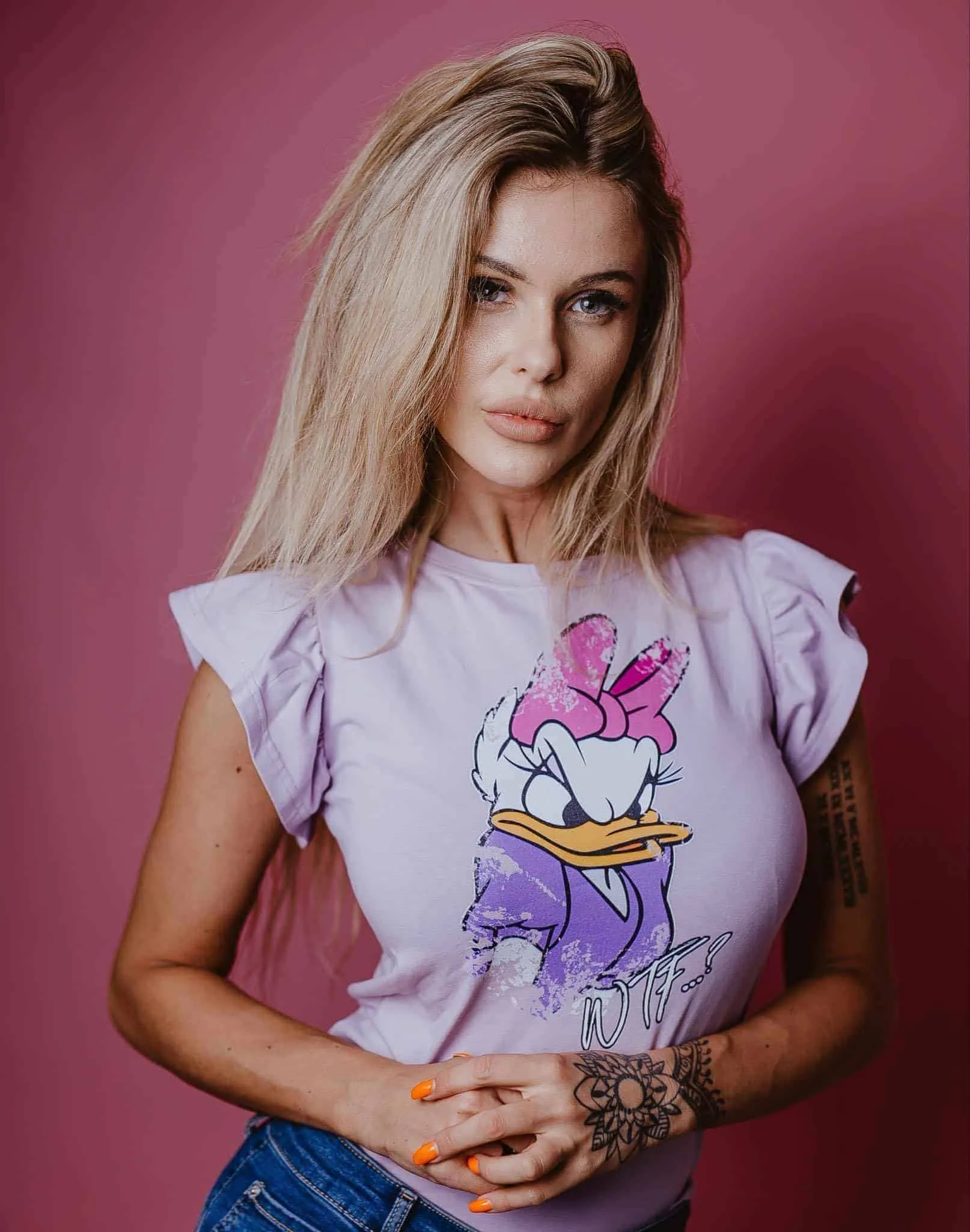 T-shirt donna con stampa Paperina