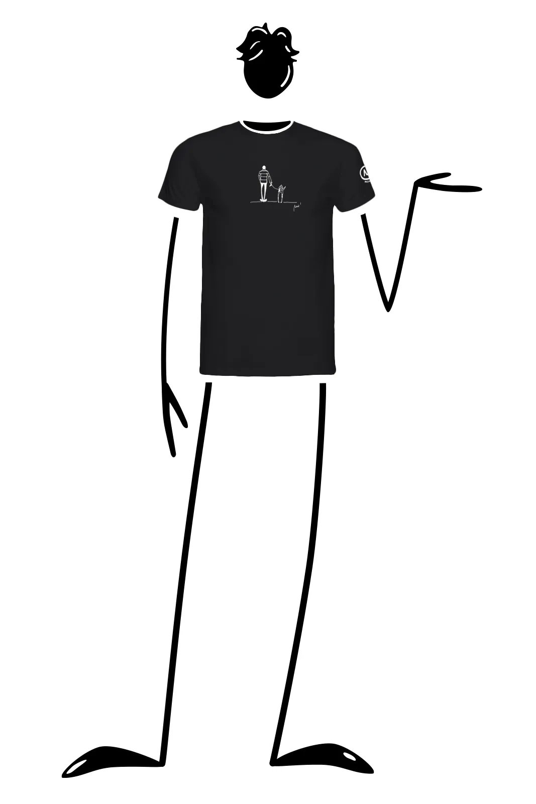 --T-shirt uomo “My dog and I” personalizzata HASH ORGANIC-