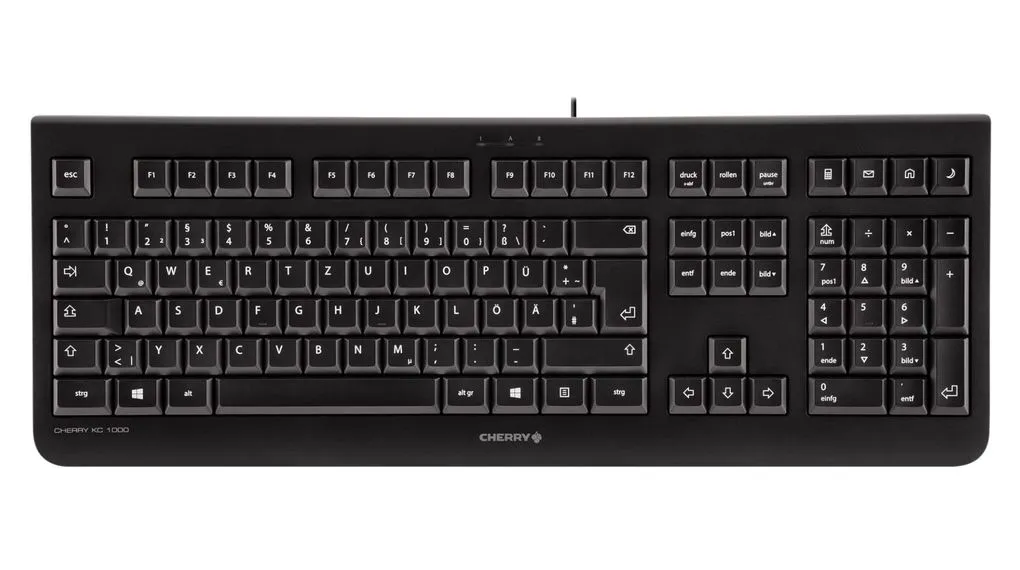 Tastiera Nero Cablato USB Cherry, QWERTY (Italia) Tastierino numerico