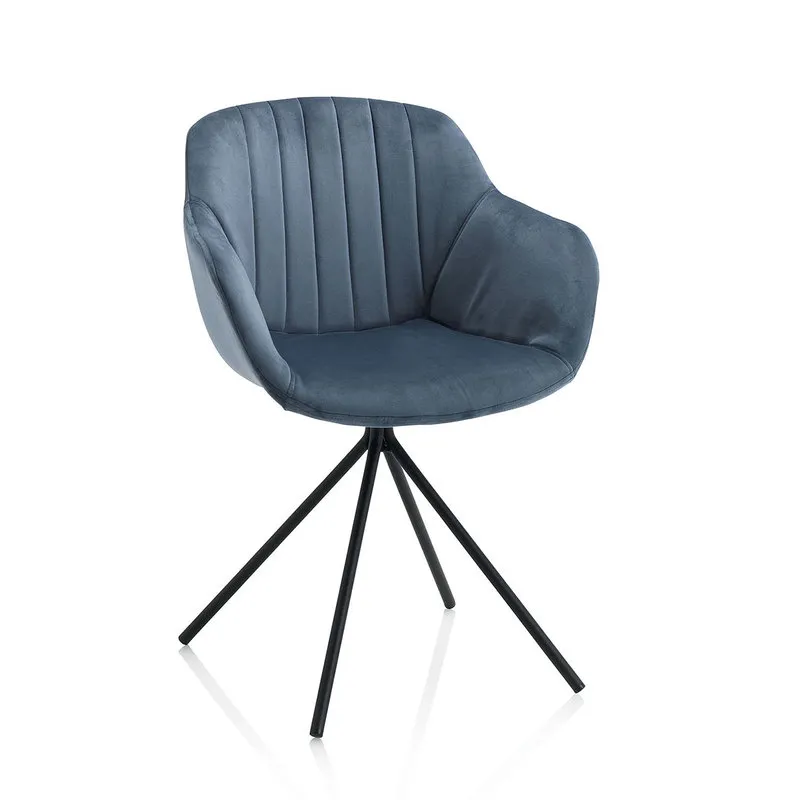 TFT Home Set 2 sedie ODETTE, blu acciaio