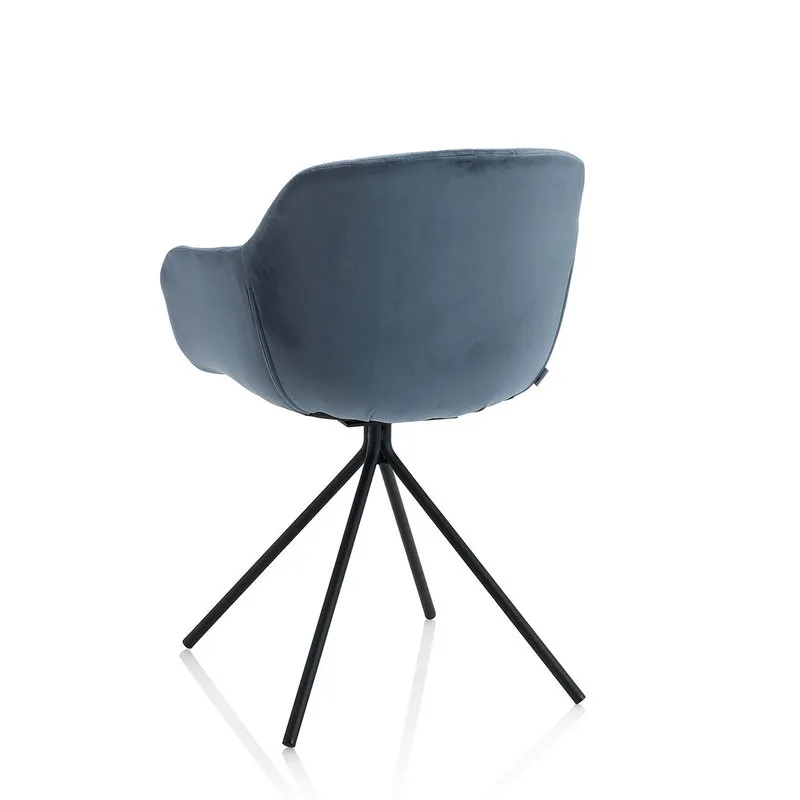 TFT Home Set 2 sedie ODETTE, blu acciaio