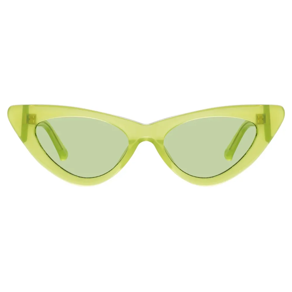 The Attico - The Attico Dora D-Frame Occhiali da Sole Cat Eye in Verde - Occhiali da Sole - Official