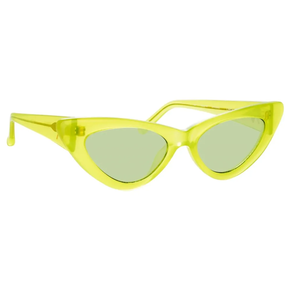 The Attico - The Attico Dora D-Frame Occhiali da Sole Cat Eye in Verde - Occhiali da Sole - Official