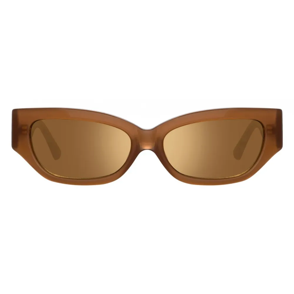The Attico - The Attico Vanessa Occhiali da Sole Cat Eye in Marrone - Occhiali da Sole - Official
