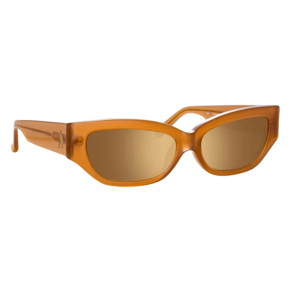The Attico - The Attico Vanessa Occhiali da Sole Cat Eye in Marrone - Occhiali da Sole - Official