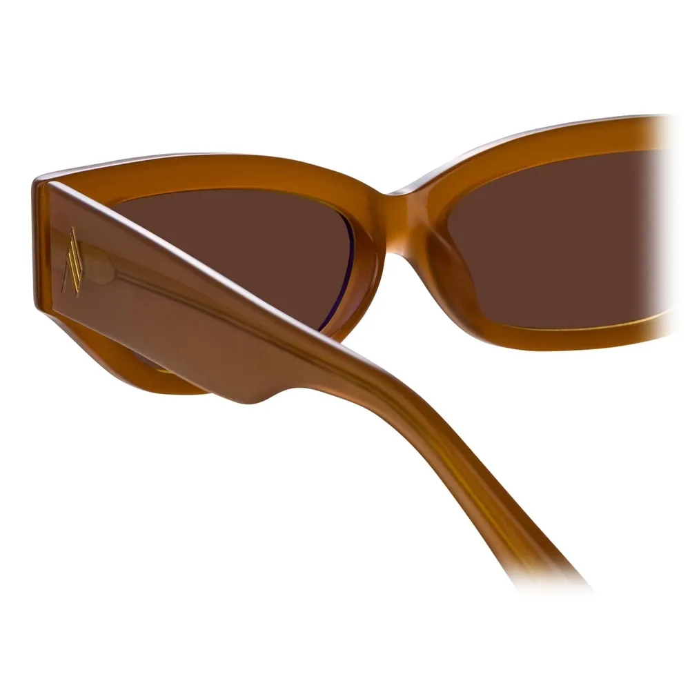 The Attico - The Attico Vanessa Occhiali da Sole Cat Eye in Marrone - Occhiali da Sole - Official