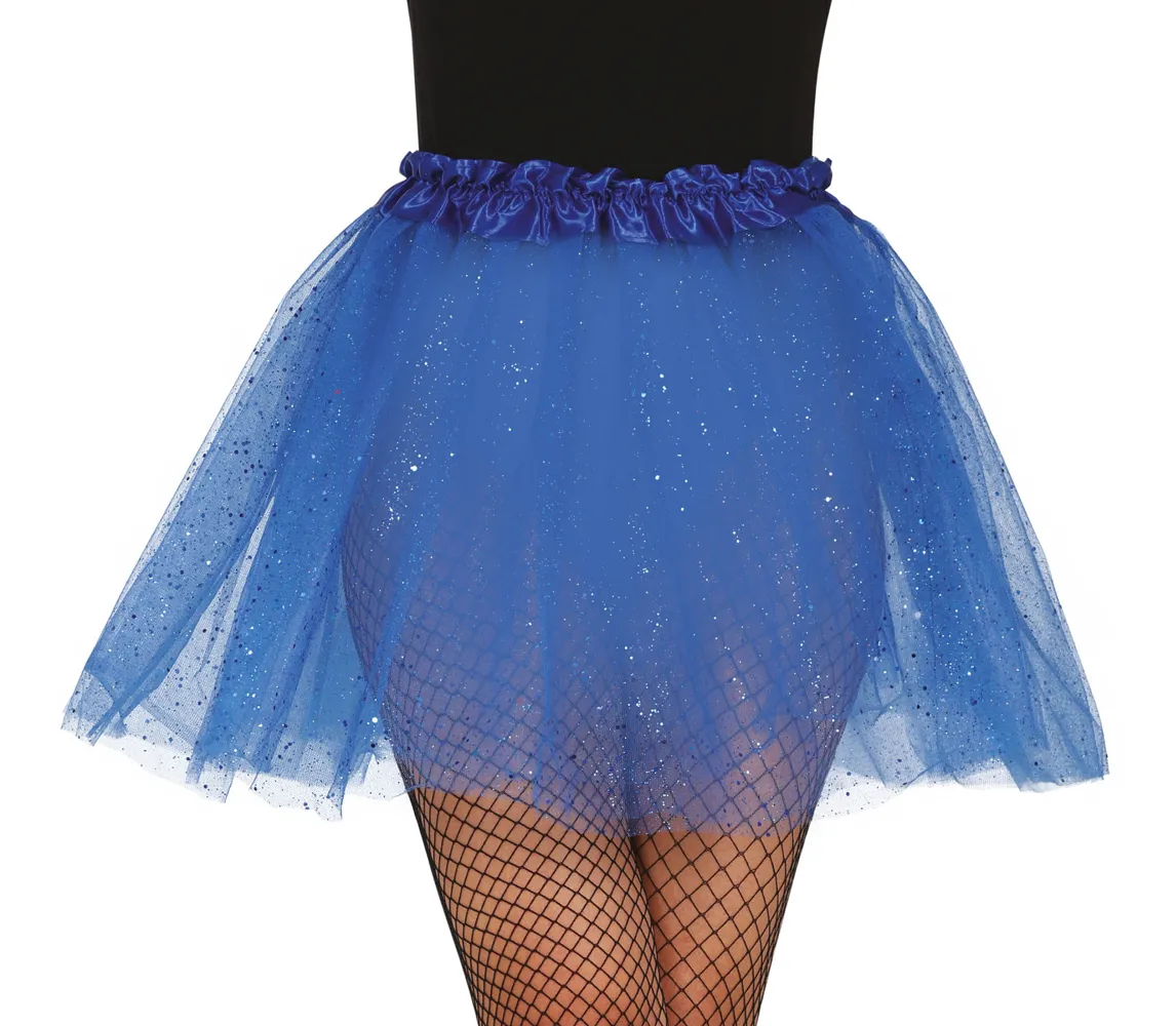 Tutù glitterato da donna blu