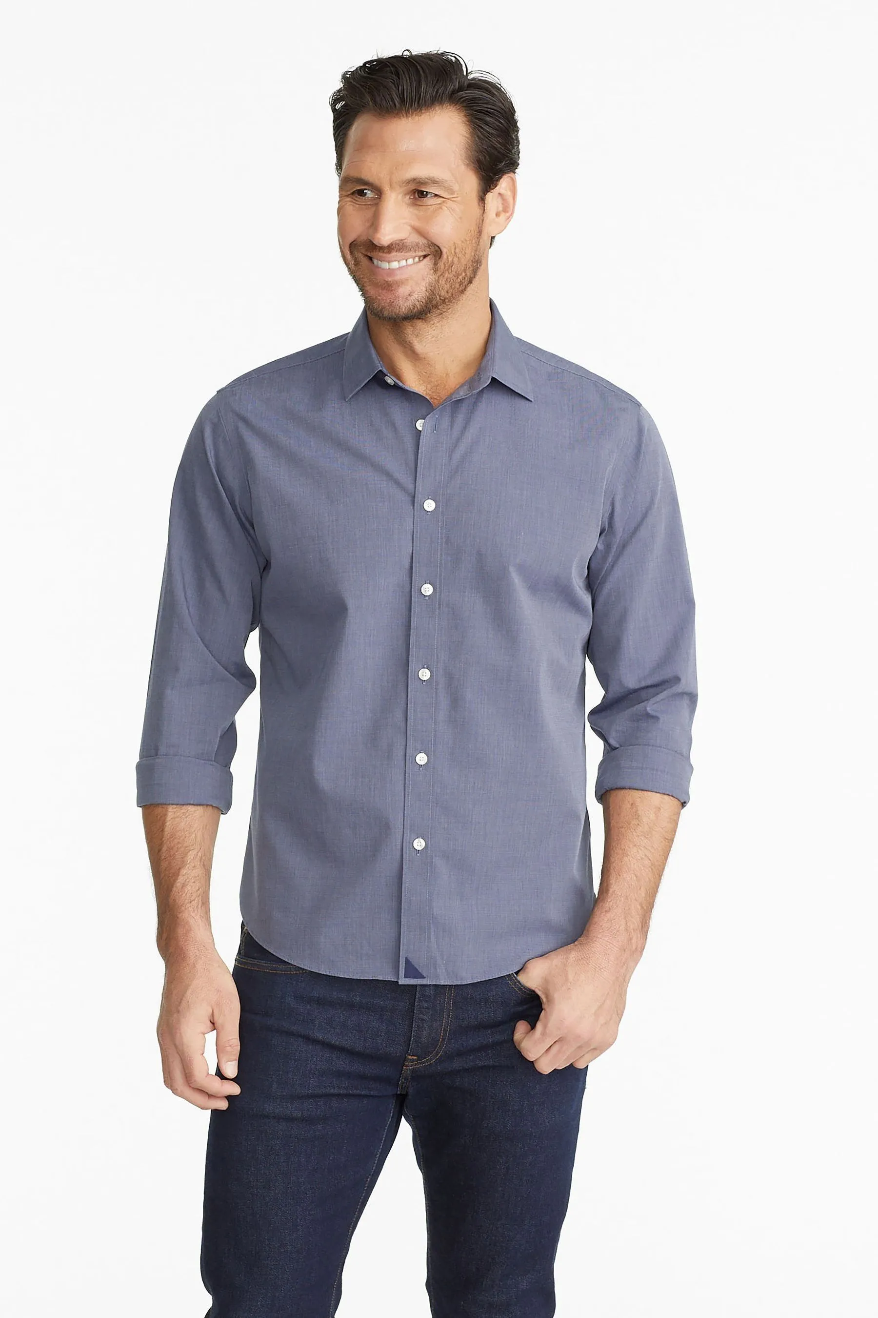 UnTuckIt regolare - Vestibilità: 100% Cotone Camicia Orville Senza Pieghe    