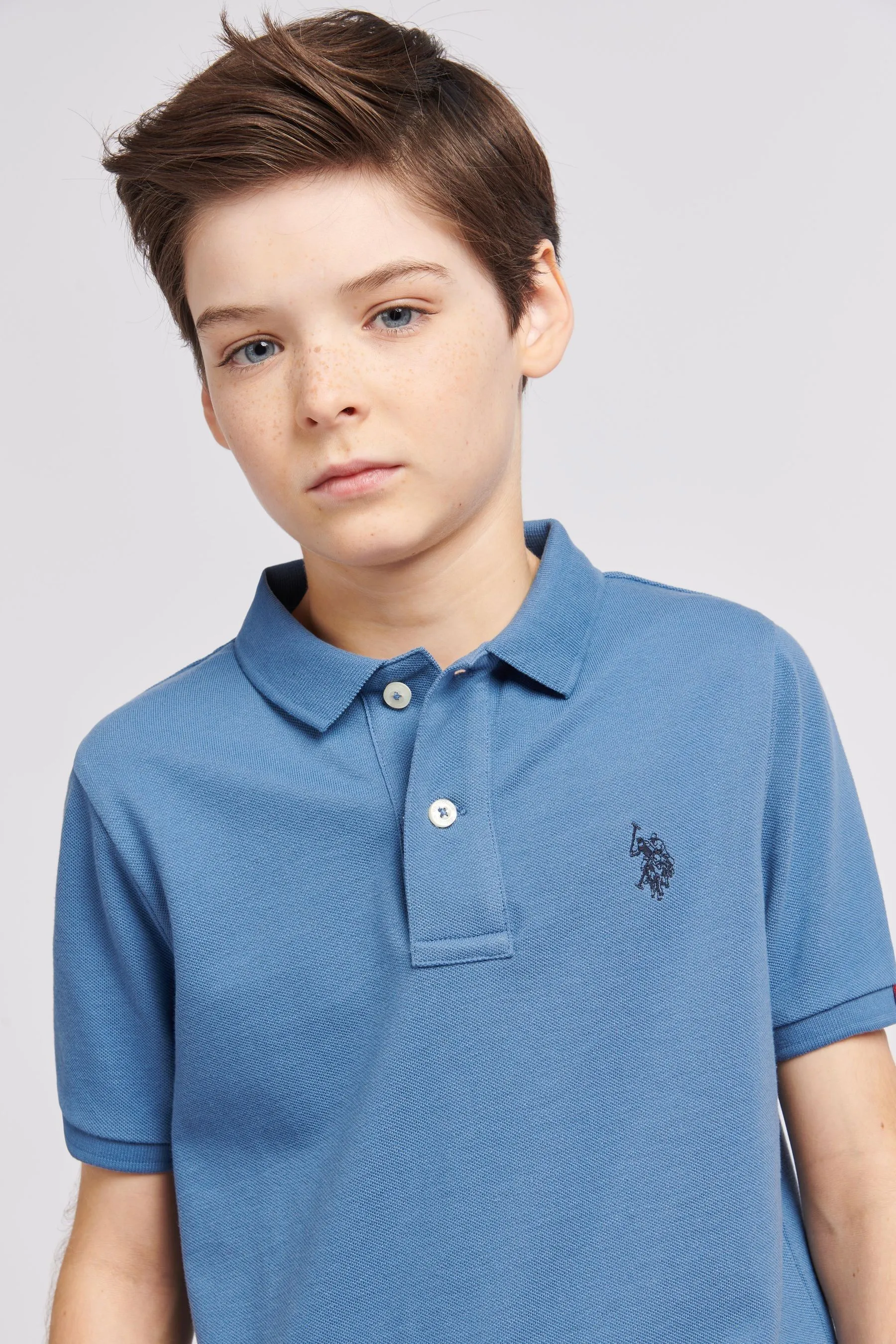 U.S. Polo Assn. Double Horsemen Boys Pique Polo Shirt    