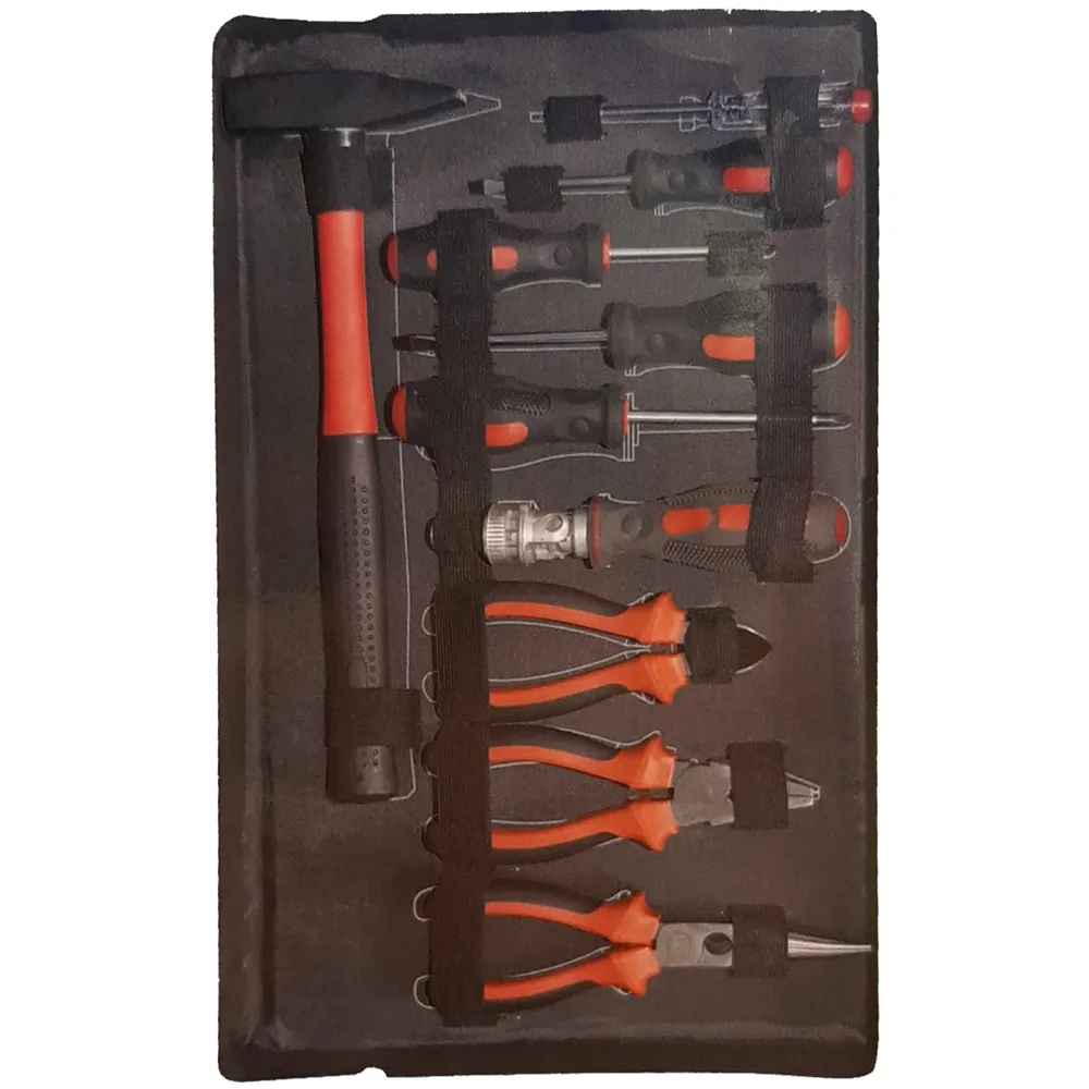 Valigia assortita con 127 utensili manuali al cromo vanadio LTI KRINO 