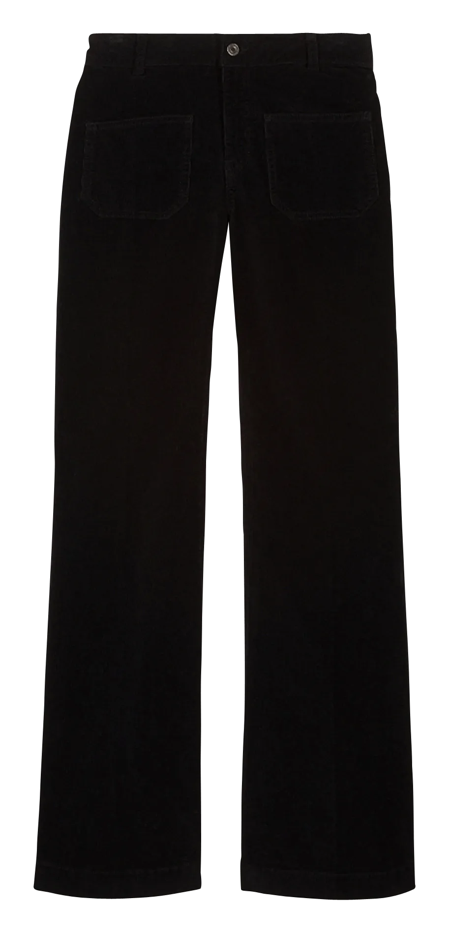  VANESSA BRUNO   DOMPAY - Pantaloni svasati in misto cotone a coste | Nero