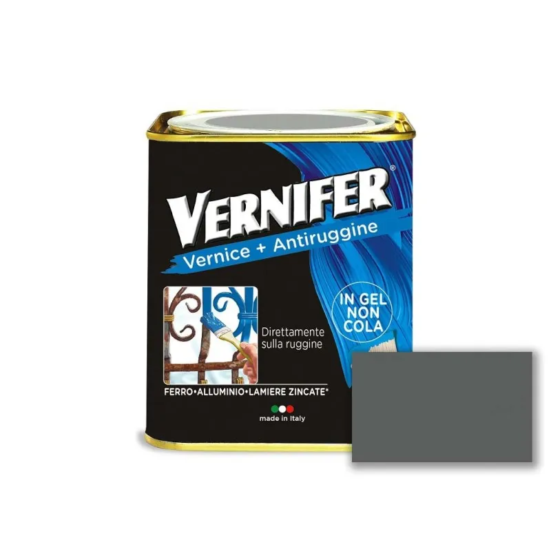 Vernifer antiruggine e vernice grigio peltro antichizzato 750 ml