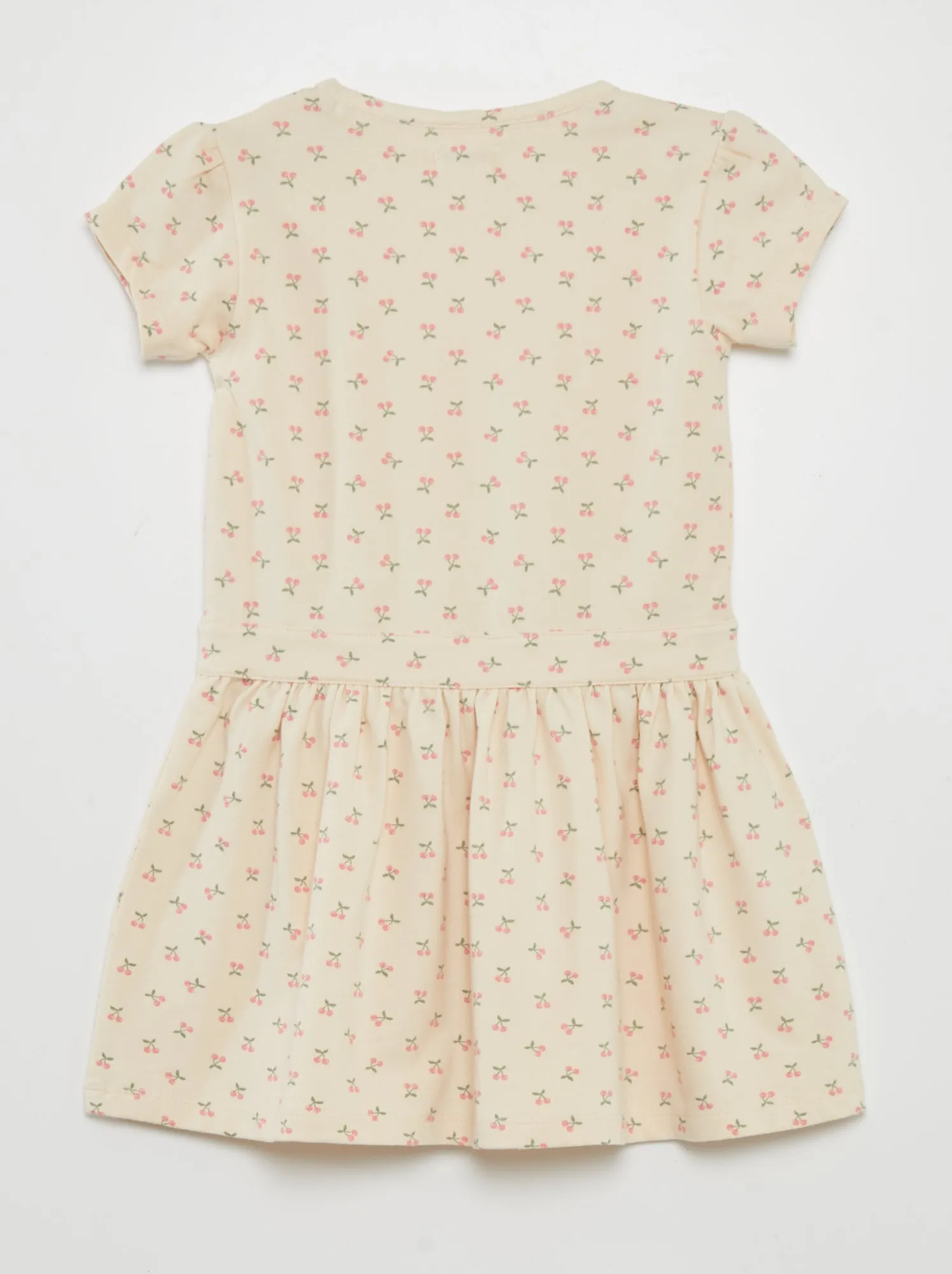 Vestito svasato con fiocco - BEIGE