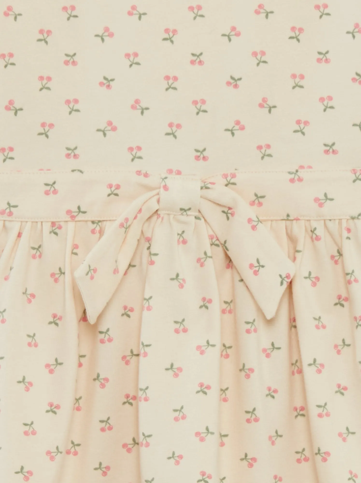 Vestito svasato con fiocco - BEIGE