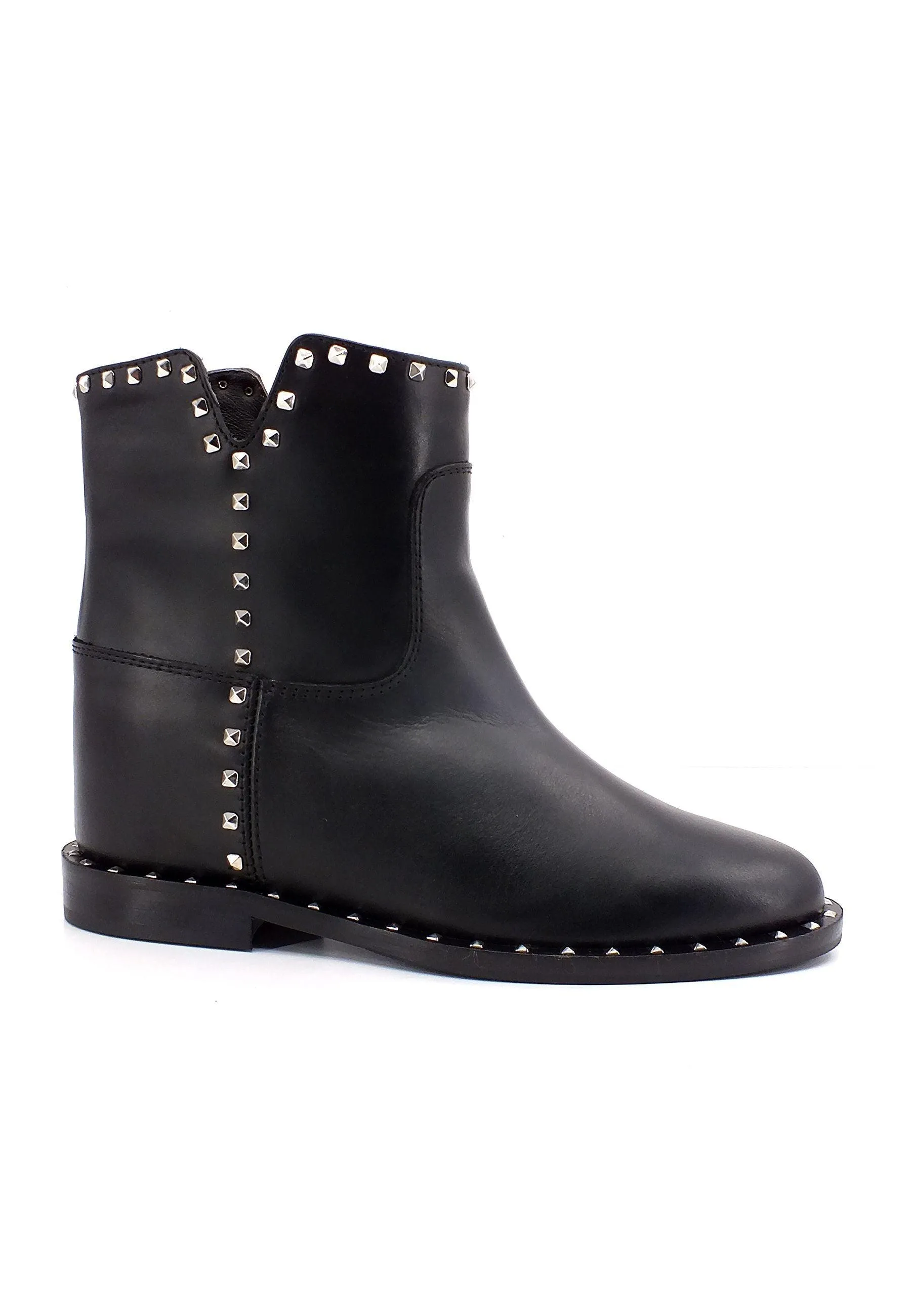VIA ROMA 15 Stivaletto Borchiette Donna Nero 3601