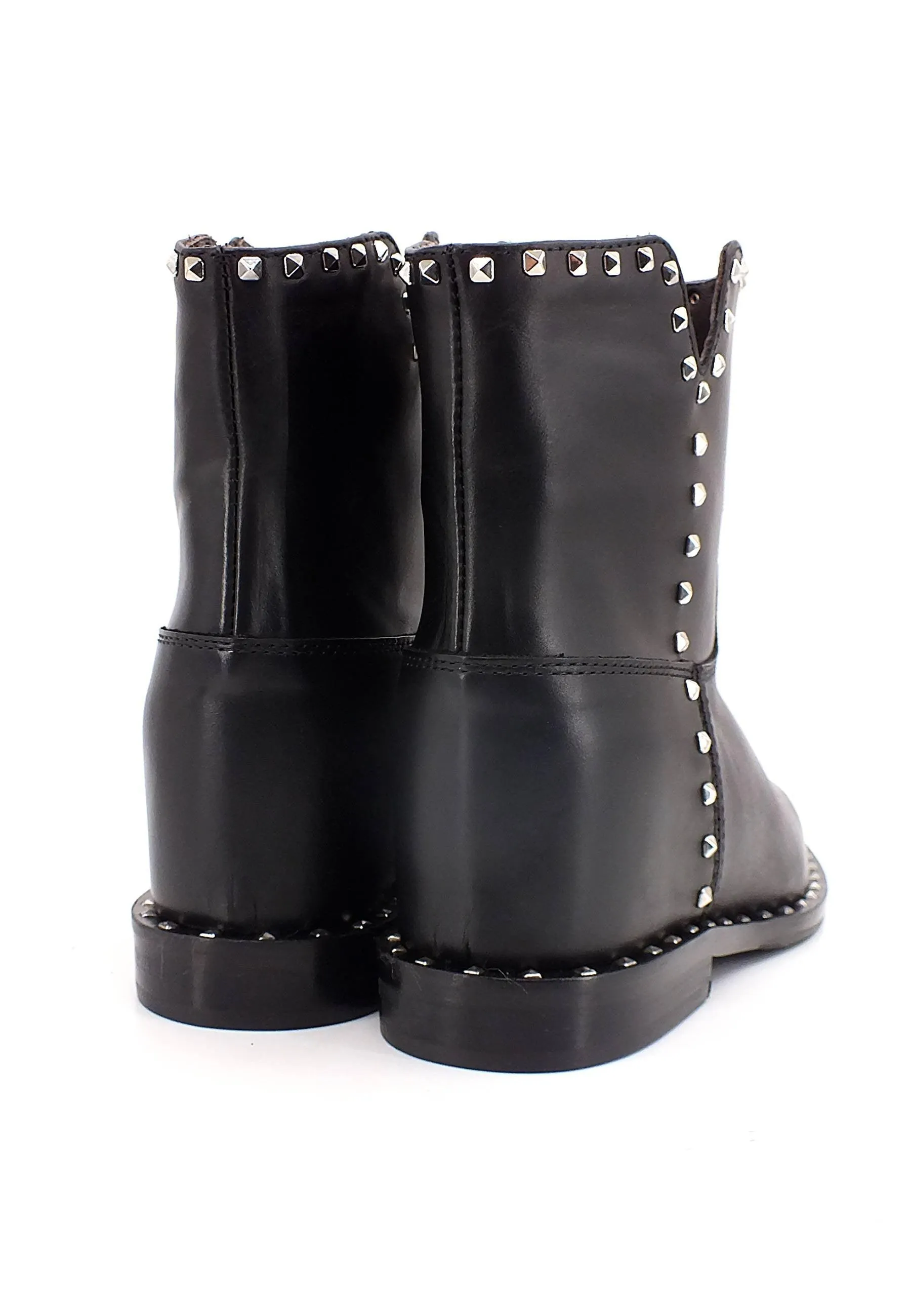 VIA ROMA 15 Stivaletto Borchiette Donna Nero 3601