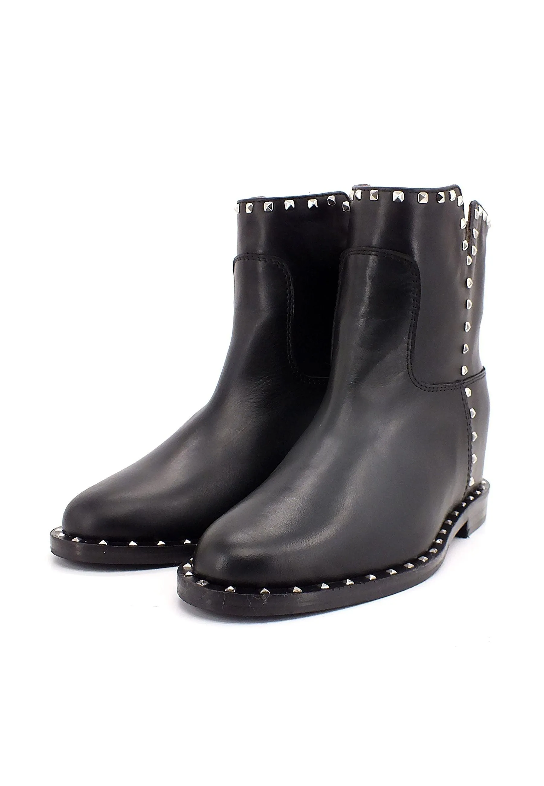 VIA ROMA 15 Stivaletto Borchiette Donna Nero 3601
