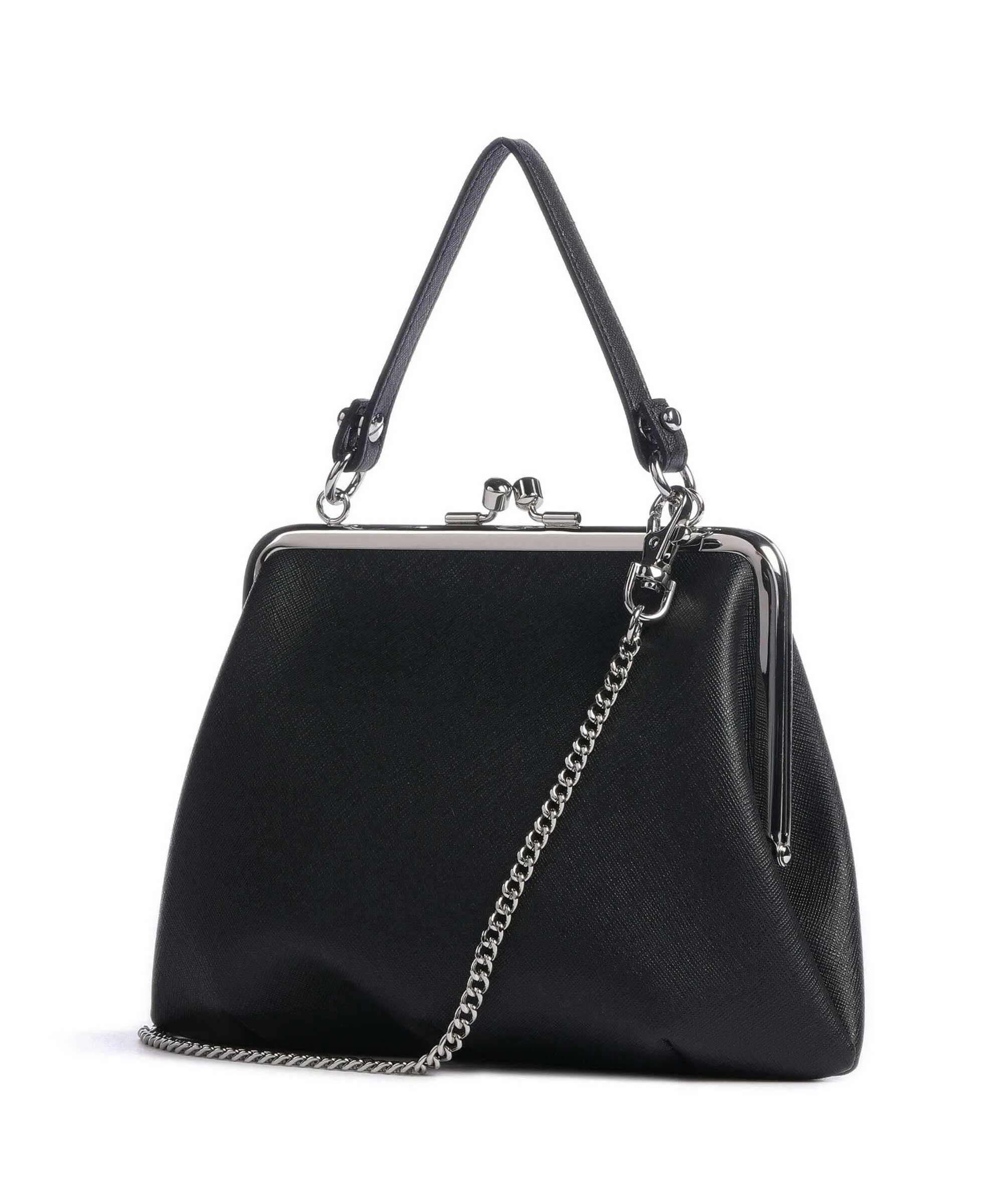  Vivienne Westwood Granny Saffiano Frame Borsa a tracolla pelle sintetica nero  