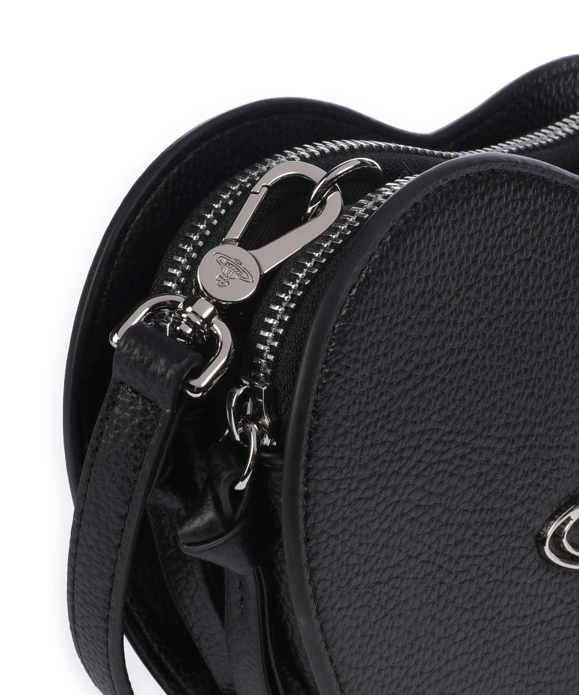  Vivienne Westwood Louise Re-Vegan Heart Borsa a tracolla pelle sintetica nero  