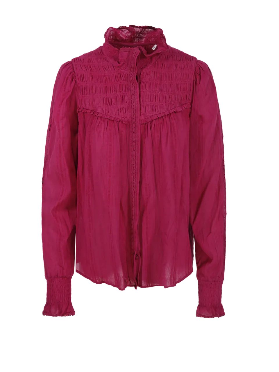 WOMAN ISABEL MARANT ETOILE PURPLE COTTON IDALINE SHIRT