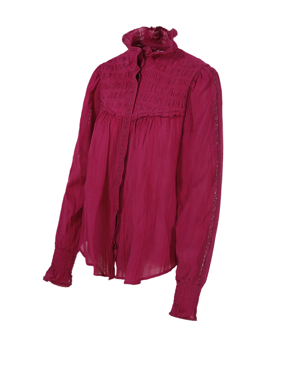 WOMAN ISABEL MARANT ETOILE PURPLE COTTON IDALINE SHIRT